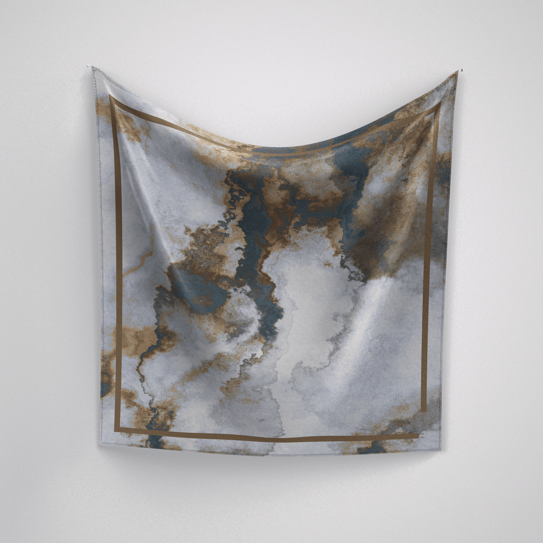 Clara Marble in Browns and Blue