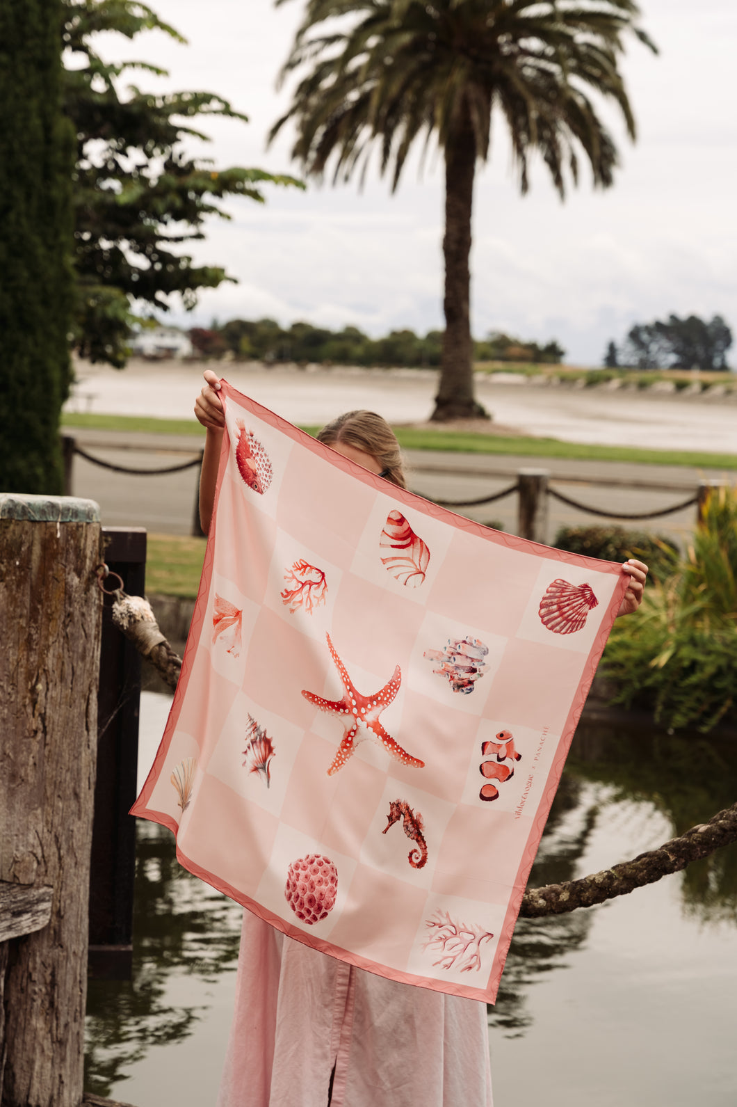 Coral Life Panache x VV Light Coral Silk Scarf