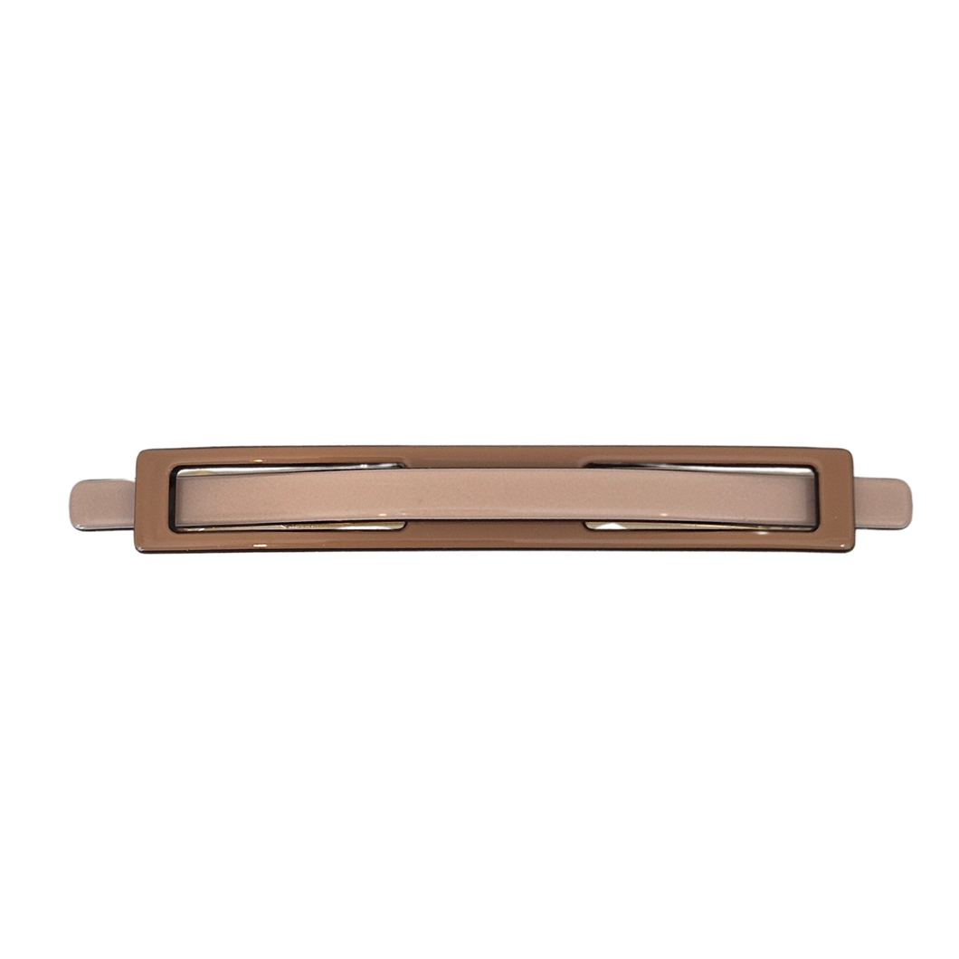 Nina Barette Clip Beige with Tan
