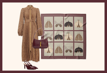 Load image into Gallery viewer, Wings of Beauty in Wine and Beige
